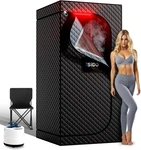 Portable Infrared Steam Sauna With Red Light Therapy & 3l Steamer, Xxl Size. Fixed Price $282.99.