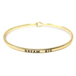 By You Inspirational Positive Quote Message Engraved Thin Cuff Bangle Hook Br.... Fixed Price $21.07.