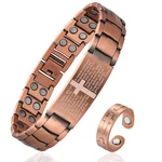 Copper Cross Bracelet For Men - Ultra Strength Magnetic Mens Jewelry Se.... Fixed Price $34.52.