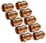 (10pcs) Ez-fluid 3/4 Press Copper Propress Coupling With Stop, Lf Pres. Fixed Price $47.97.