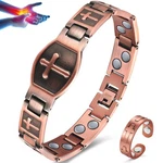 Vicmag Men Copper Bracelet Double Row 100% Solid Pure Jewelry Gift Wit.... Fixed Price $31.67.