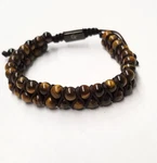 Gt Collection Tiger's Eye Double Bead Bracelet 7.2"-9". Fixed Price $50.99.