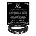 Viragil To My Son Forever Love Leather Bracelet, Gift From Mom And Dad, Birth.... Fixed Price $62.00.