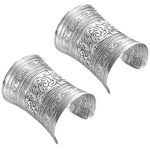 Sonnyx 2 Pcs Cuff Bracelets For Women Vintage Ethnic Wide Open Chunky Gold Si.... Fixed Price $17.21.