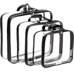 Clear Compression Packing Cubes 3 Set Large Seethrough Plastic Suitcase Bags.... Fixed Price $84.34.