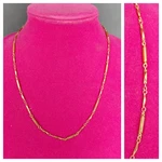 Vint Nikken Kenko Magnetic Tubular Necklace Chain Gold Plated 18" Jewelry 1490. Fixed Price $72.99.
