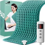 Electric Heating Pads For Back Neck Shoulder Pain 12'' X 24'', Deep Green. Fixed Price $36.07.