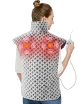 Caromio Massaging Heating Pad For Back Pain Relief, Neck And Shoulders Electr.... Fixed Price $54.97.