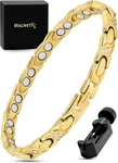 Magnetrx Ultra Strength Magnetic Bracelets For Women S/steel Crystal (gold Xo). Fixed Price $54.95.