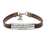 Yiyang Leather Bracelet For Women Inspirational 7.3 Inches Long, Brown. Fixed Price $10.36.