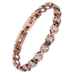 Jecanori Pure Copper Magnetic Bracelet For Women, Heart Crystal, Wellness Gift. Fixed Price $38.98.