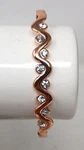 Magnetic Copper Bracelet Wavy Design Crystals & Magnets Holistic Relief #j-5. Fixed Price $14.27.