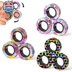 9pcs Magnetic Fidget Rings Adult Set - Adhd Stress Relief Toy Pack. Fixed Price $26.01.