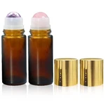 Rose Quartz & Amethyst Roller Bottles For Essential Oils, 50ml Refillable Amb.... Fixed Price $27.89.