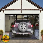Veanusiver Black Magnetic Garage Screen Door 8x7ft. Fixed Price $54.99.