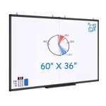 Maxtek 60 X 36 Magnetic Whiteboard - Foldable Black Dry Erase Board. Fixed Price $154.99.