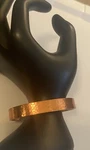 Js Brana Artisan Signed Solid Hammered Copper Cuff Bracelet. Fixed Price $22.00.