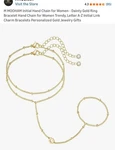 M Mooham Women's Initial Hand Chain Bracelet Letter G. Fixed Price $11.00.