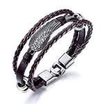 Vanski Handmade Braided Leather Wristband Bracelet Angel Wing Feather Wrap. Fixed Price $20.23.