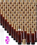 Inice 100 Pack, Amber Glass Roll-on Bottles With Steel Roller Balls, 10ml. Fixed Price $39.00.