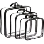 Clear Compression Packing Cubes 3 Set - Large See-through Plastic Suitcase Ba.... Fixed Price $74.44.