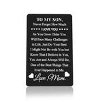 To Son Inspirational Gifts From Mom Dad Engraved Wallet Card Qu.... Fixed Price $15.56.