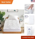 Breathable Twin Xl Cooling Topper With Deep Pockets - Ideal For College Dorms. Fixed Price $63.96.