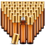 100 Pcs Essential Oil Roller Bottles 10 Ml Amber Roll On Glass Refillable Lea.... Fixed Price $60.71.