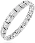 Women's Ultra Strength Silver Titanium Magnetic Therapy Bracelet. Fixed Price $49.95.