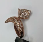 Charming Fox Ring In Copper Colored Metal Size 8 With Rhinestones European. Fixed Price $15.00.