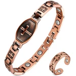 Feraco Pure Copper Magnetic Bracelet & Ring Set For Women - Ultra Strength 3500. Fixed Price $31.48.