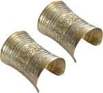Sonnyx 2 Pcs Cuff Bracelets For Women Vintage Ethnic Wide Open Chunky Gold Silve. Fixed Price $16.59.