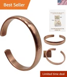 Handcrafted Copper Cuff Bracelet - Durable, Stylish And Adjustable Gift-ready. Fixed Price $32.99.