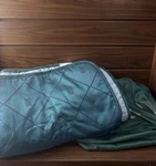 Nikken Kenkotherm Travel Pad Blue Quilted Far-infrared Technology 71x36 With Bag. Fixed Price $74.99.