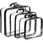 Clear Compression Packing Cubes 3 Set - Large See-through Plastic Suitcase Ba.... Fixed Price $74.10.