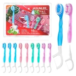 Jasunlee 10pack Mini Disposable Toothbrushes With Toothpaste + Floss Pick +.... Fixed Price $18.42.