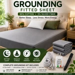 Grounding Fitted Sheet Queen King 95% Cotton Earthing Kit. Fixed Price $58.99.