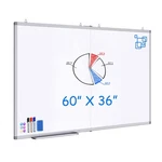 White Board Dry Erase 60 X 36 Maxtek Large Magnetic Whiteboard 5' 3' Er.... Fixed Price $159.56.