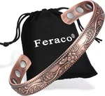 Feraco Women Bracelet Pure Copper Cuff Bangle Magnetic Pain Relief. Fixed Price $20.99.