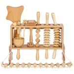 Meifuly 13 In 1 Wood Therapy Massage Tools With Luxury Storage Shelf, Complet.... Fixed Price $105.16.