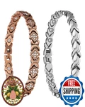 Jecanori Copper Ankle & Magnetic Bracelet For Women - Adjustable. Fixed Price $62.68.