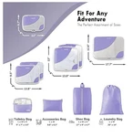 Olarhike 10 Compression Travel Cubes Purple Gray. Fixed Price $25.00.