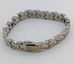 Nikken Unisex Triphase Magnetic 2 Tone Gold/silver Link Bracelet - Used. Fixed Price $108.35.