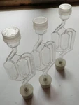 3 Ct. S-shape Twin Bubble Airlock W/ #6 Bung Stopper Gum Rubber Size 6 Brew. Fixed Price $12.99.