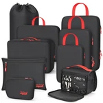 Percover 9 Set Compression Packing Cubes For Travel, 6.57 Liters, Black Pcs. Fixed Price $42.99.