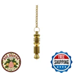 Ibrahim Karim Universal Pendulum, Healing Metal Pendulums, Gold Double Isis Stee. Fixed Price $21.77.