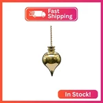 Amazing Gemstone Healing Metal Pendulums For Divination, Gold Dome Cone With Poi. Fixed Price $18.31.