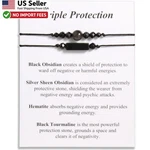 Qqzsjewls Triple Protection Bracelets Negative Energy Blocker Tourmaline From Us. Fixed Price $18.88.