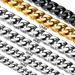 Suplight Miami Cuban Link Chain 3-12mm Men Women Gold/black/stainless Steel. Fixed Price $33.30.