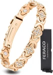Feraco Pure Copper Bracelets For Women, Ultra Strength Magnetic Therapy Bracelet. Fixed Price $43.86.